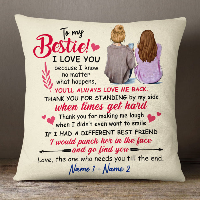 Personalized To My Bestie Pillow FB51 67O53 (Insert Included) 1