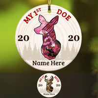 Personalized My First Duck And Doe Hunting Deer  Ornament OB62 73O53 thumb 1