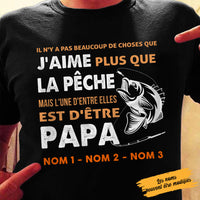 Personalized Dad Grandpa Fishing Père Grand-père La Pêche French T Shirt AP93 87O58 thumb 1