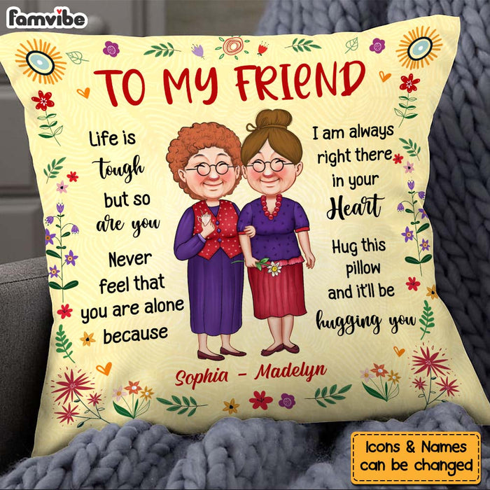 Personalized Gift For Friend Right There In Your Heart Pillow 30516 1