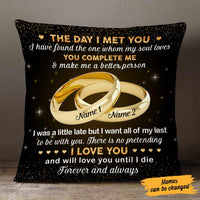 Personalized Couple The Day I Met You Pillow FB101 85O57 thumb 1