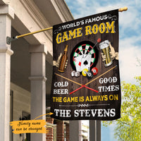 Personalized Game Room Billiards & Dart World Famous Flag AG141 26O47 thumb 1