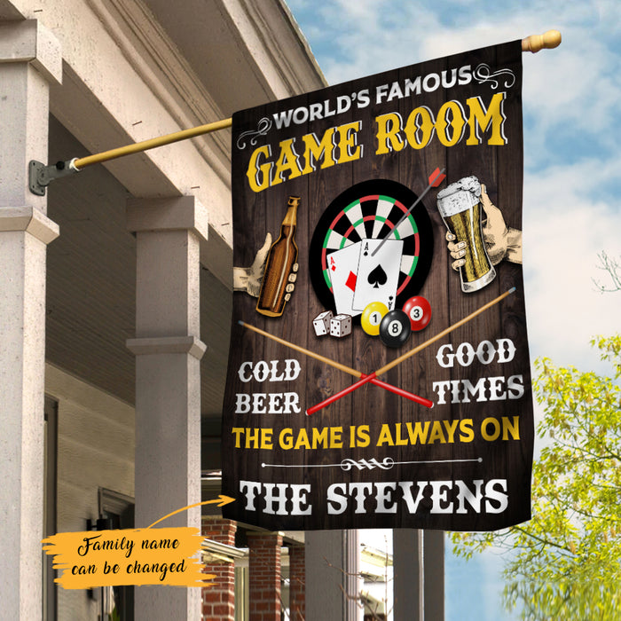 Personalized Game Room Billiards & Dart World Famous Flag AG141 26O47 1