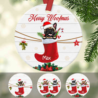 Personalized Merry Woofmas Dog Christmas  Ornament OB51 73O34 thumb 1