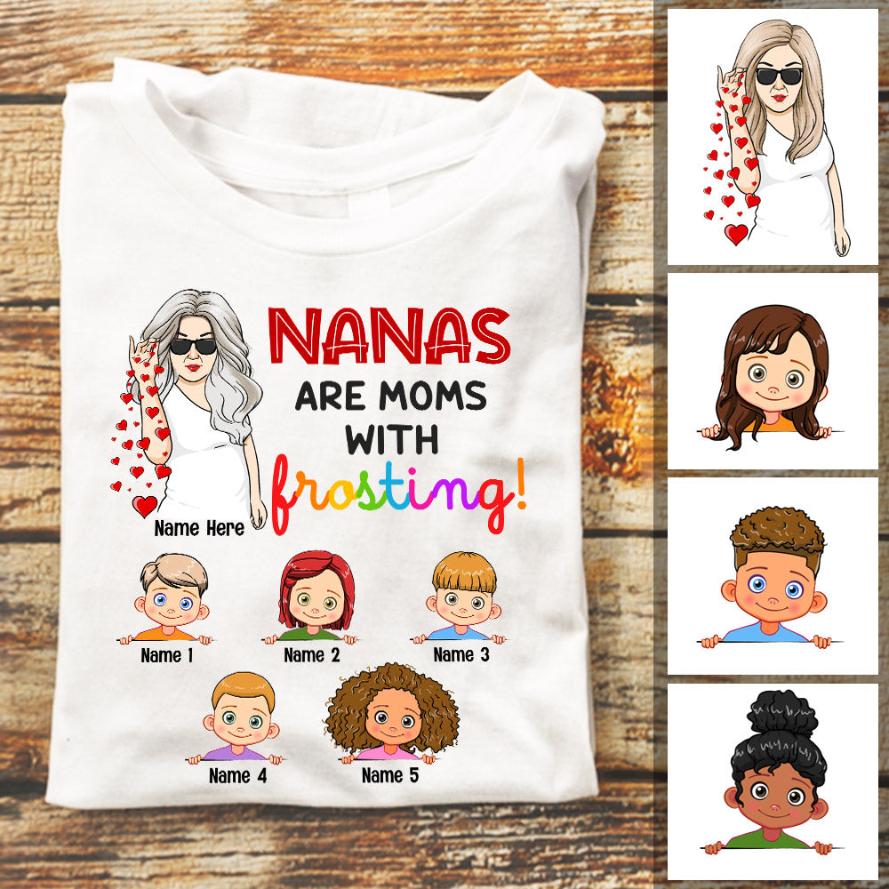 Grandmas Are Mommies With Frosting T Shirt Gifts For Mom Mom Day