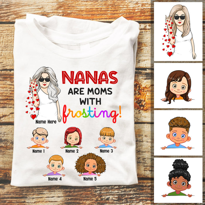 Personalized Mom Grandma Frosting T Shirt JL53 30O53 1
