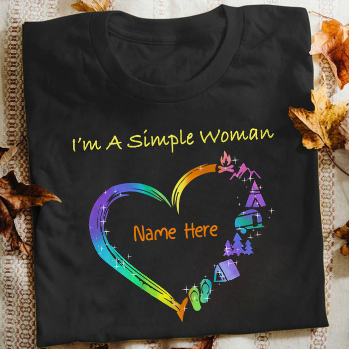 Personalized Camping Girl Simple Woman T Shirt JN161 87O34 1