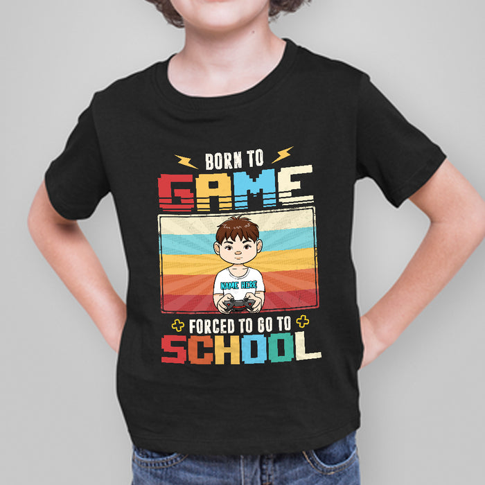 Personalized Born To Game Back To School Kid T Shirt JL26 95O57 1