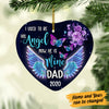 Personalized Butterfly Angel Memorial Mom Dad Heart Ornament NB131 95O60 1