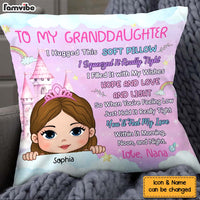 Personalized To My Granddaughter Princess Theme Pillow 30932 thumb 1