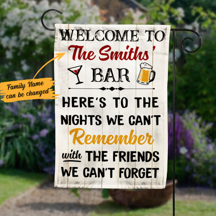 Personalized Backyard Bar Gardening Flag AG61 85O58 1