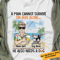 Personalized Dog Dad Beach T Shirt JL22 30O57 thumb 1