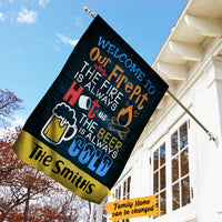 Personalized Welcome To Our Fire Pit Gardening Flag AG131 29O34 thumb 1