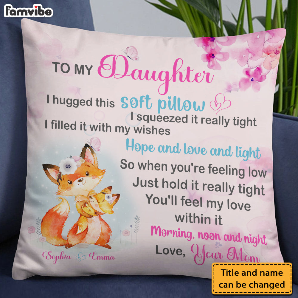 Personalized Gift For Daughter Hug This Soft Pillow 32341 Primary Mockup