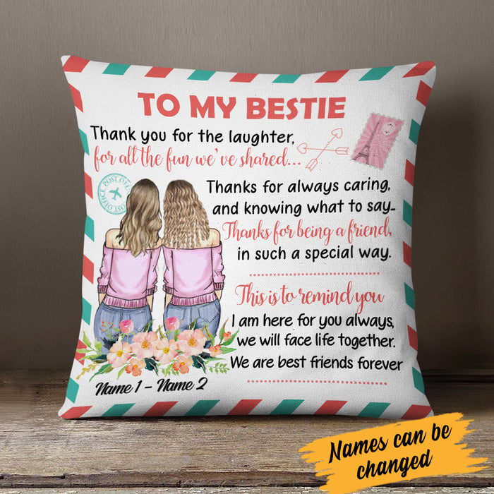 Personalized To My Best Friends Pillow FB13 30O34 (Insert Included