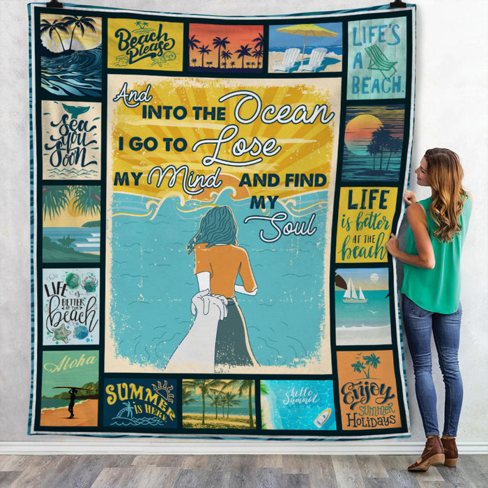 Into The Ocean I Go Fleece Blanket JN291 30O36 1