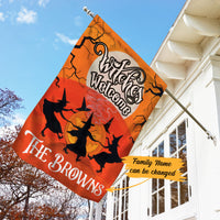 Personalized Witches Welcome Halloween Flag JL211 29O58 thumb 1