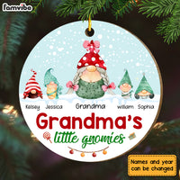 Personalized Gift For Grandma Little Gnomies Circle Ornament 29399 thumb 1