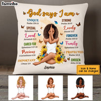 Personalized God Says Daughter Sunflowers Pillow SB52 32O53 thumb 1