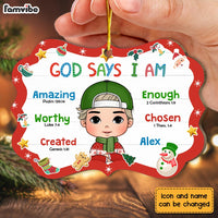 Personalized Christmas Gift For Grandson God Says I Am Benelux Ornament 30196 thumb 1