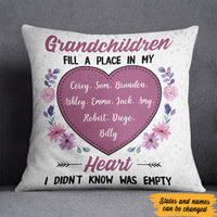 Personalized Grandchildren In My Heart  Pillow SB292 81O47 (Insert Included) thumb 1