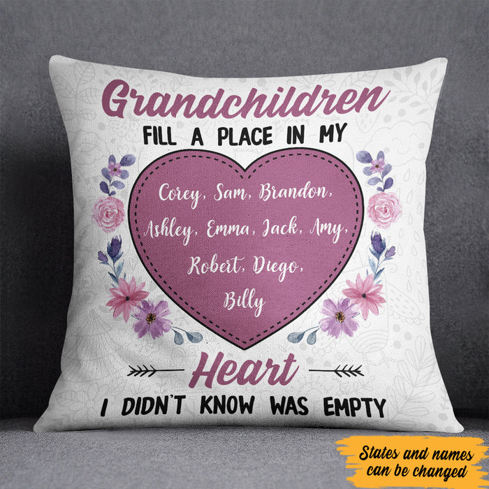 Personalized Grandchildren In My Heart  Pillow SB292 81O47 (Insert Included) 1