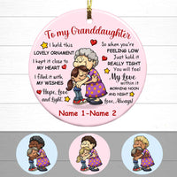 Personalized To Granddaughter Circle Ornament NB191 29O47 thumb 1