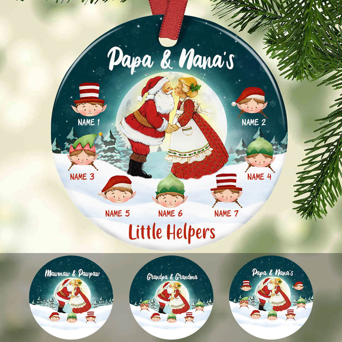 Personalized Grandma & Grandpa Helpers Christmas  Ornament OB92 95O60 1