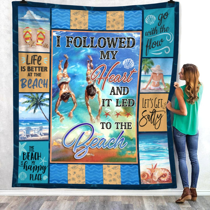 My Heart Led To The Beach Fleece Blanket JN262 67O57 1