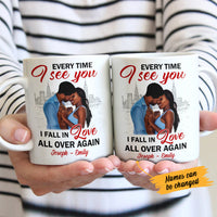 Personalized I Fall In Love Again BWA Couple Mug AG271 29O47 thumb 1