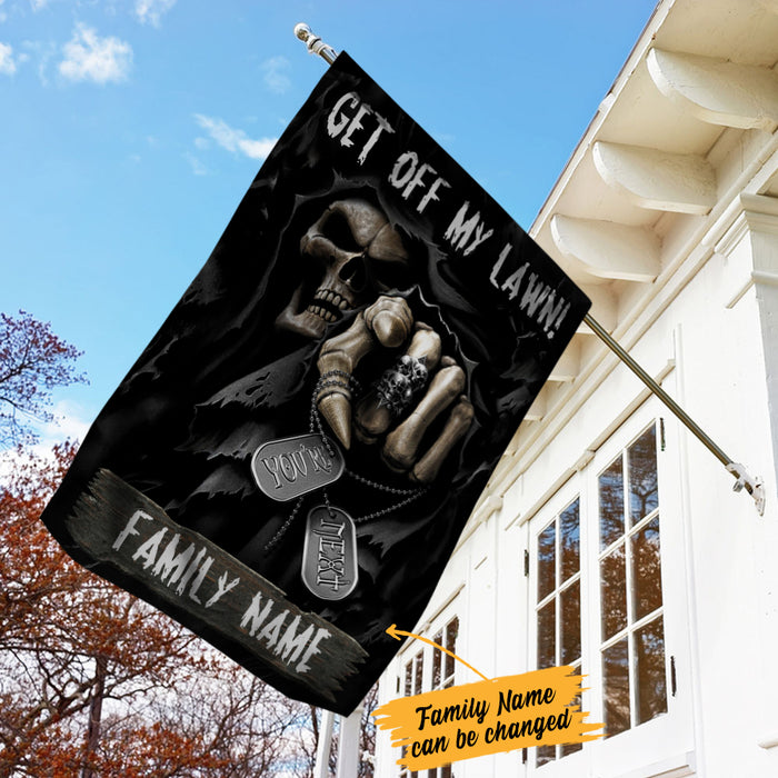 Personalized Skull Halloween Flag JL162 85O34 1