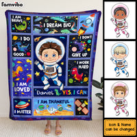 Personalized Inspiring Gift For Grandson I Do Good Astronaut Space Blanket 31160 thumb 1