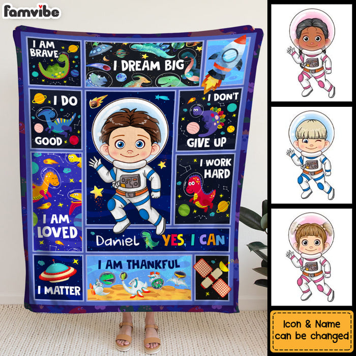 Personalized Inspiring Gift For Grandson I Do Good Astronaut Space Blanket 31160 1