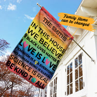 Personalized We Believe Hippie House Flag JL94 73O57 thumb 1