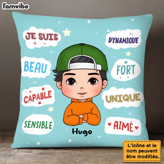 Personalized Gift For Grandson French Je Suis Pillow 30165 1