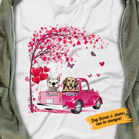 Personalized Valentine Truck Dog T Shirt DB91 30O58 thumb 1