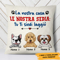 Personalized My House My Chair Dog Cane Italian Pillow AP1214 30O47 (Insert Included) thumb 1