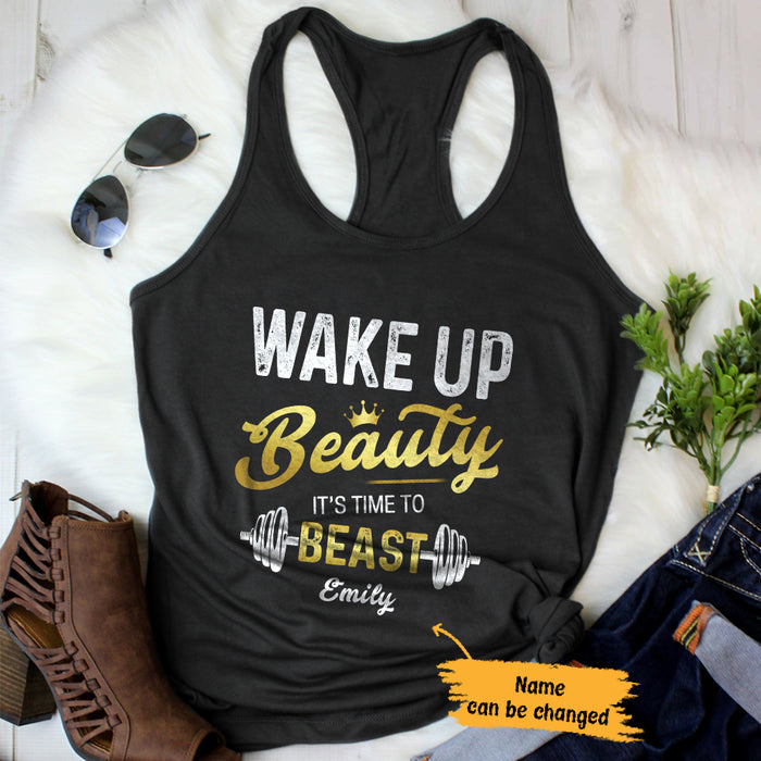 Personalized Gym Women Racerback Tank JL72 85O65 1