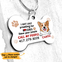 Personalized Dog Mom Dog Dad Call My People Bone Pet Tag NB61 87O53 thumb 1