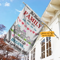 Personalized Elephant Family Life Begins Flag AG212 65O47 thumb 1