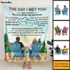 Personalized Gift For Couple The Day We Met Blanket 31260 1