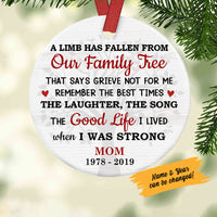 Personalized Grieve Not For Me Memorial Mom Ornament OB312 30O58 thumb 1