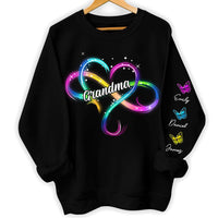 Personalized Gift For Grandma Infinity Heart Unisex Sleeve Printed Standard Sweatshirt 31611 thumb 1