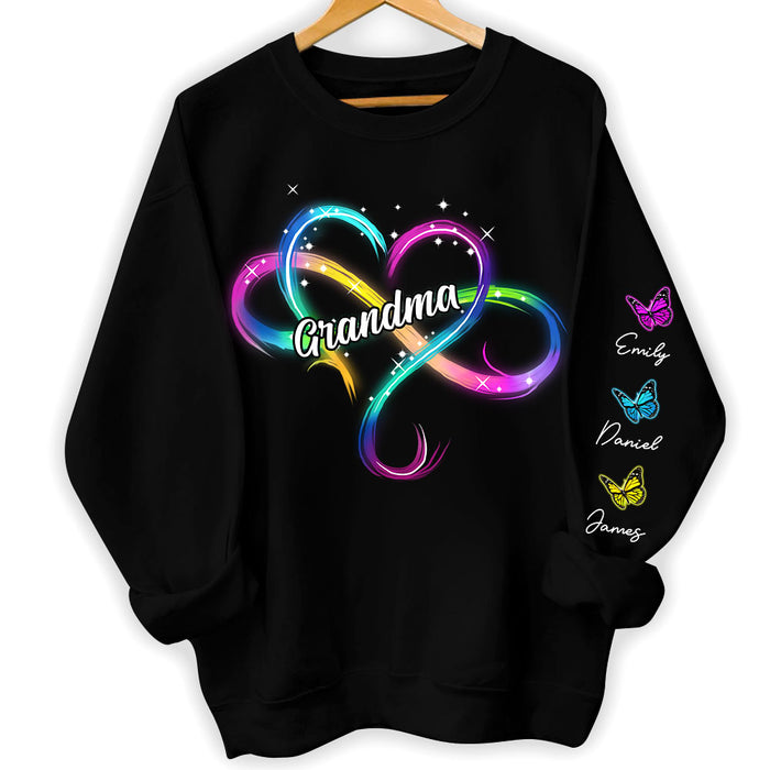 Personalized Gift For Grandma Infinity Heart Unisex Sleeve Printed Standard Sweatshirt 31611 1