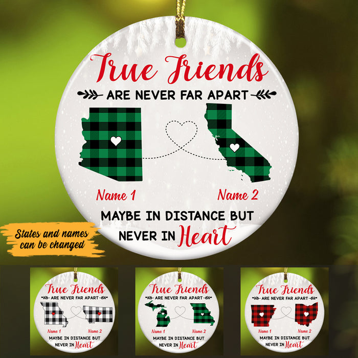 Personalized True Friends Long Distance  Ornament SB2426 30O47 1