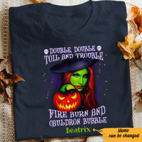 Personalized Double Trouble Witch Halloween T Shirt JL174 29O57 thumb 1