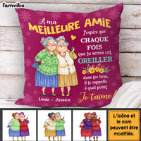 Personalized Gift For Friends French À Ma Meilleure Amie Pillow 30985 thumb 1