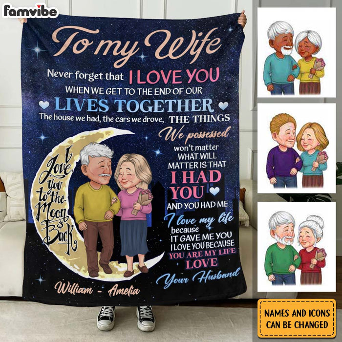 Personalized Gift For Couple Love To The Moon And Back Blanket 31277 1