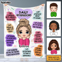 Personalized Inspiring Gift For Granddaughter Daily Affirmations Blanket 31349 thumb 1