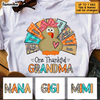 Personalized One Thankful Grandma Turkey T Shirt AG302 32O53 thumb 1